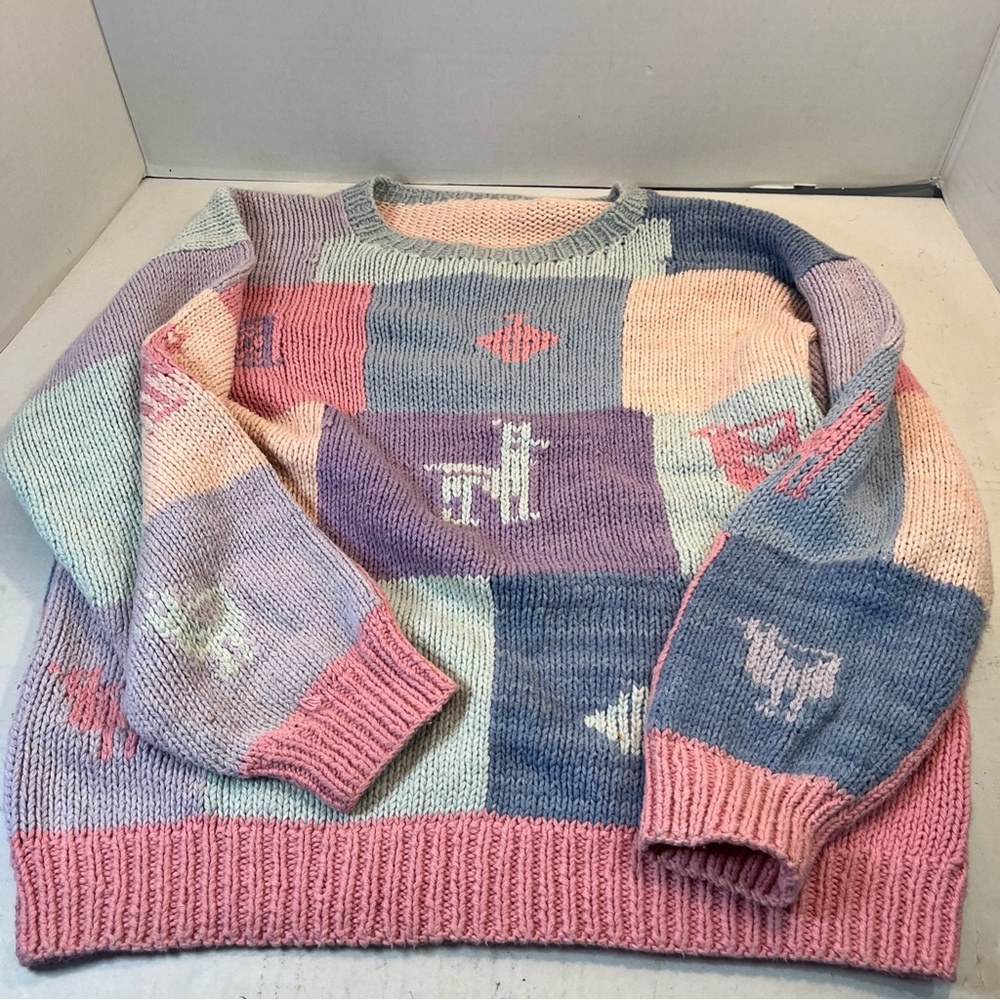 Chic Patchwork Cotton Sweater
